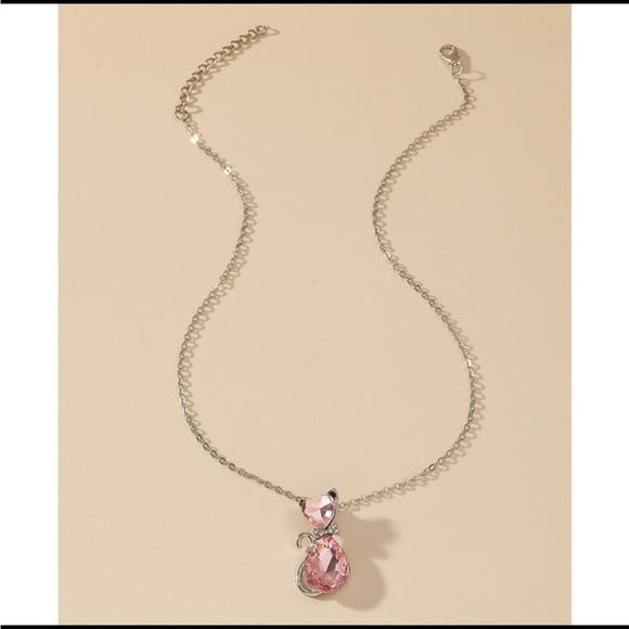 NWT Brand New Gorgeous Rhinestone Cat Necklace Amazing Quality Pendant And Chain - Picture 5 of 9